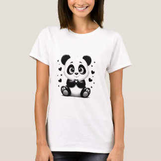Heartful Panda Love T Shirt