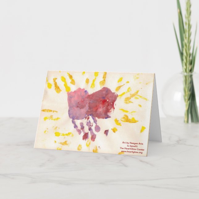 "HeartGlow" vid kortet för Raegan Ariahälsning Kort (Framsida)