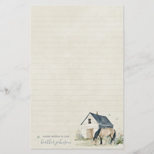 Hearthlight Notes Meadow & Mane Notes Brevpapper (Framsida)
