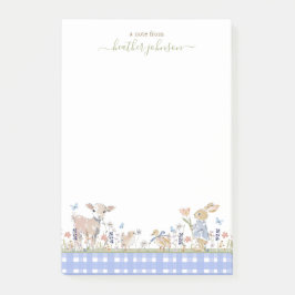 Hearthlight Notes Spring Soft Meadow Gingham Post-it Block