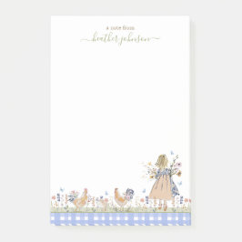 Hearthlight Notes Spring Soft Meadow Gingham Post-it Block