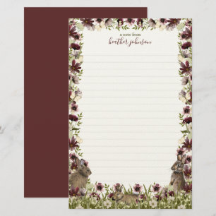 Hearthlight Notes Vår Mjuk Äng Vildblomma Brevpapper