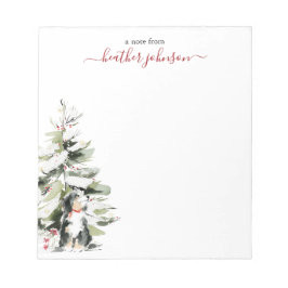 Hearthlight Notes Winter Cozy Dog Personalized Anteckningsblock