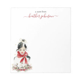 Hearthlight Notes Winter Cozy Kitten Personalized Anteckningsblock