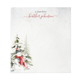 Hearthlight Notes Winter Snowman Personalized Anteckningsblock