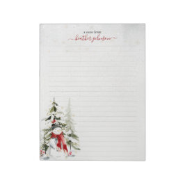 Hearthlight Notes Winter Snowman Personalized Anteckningsblock