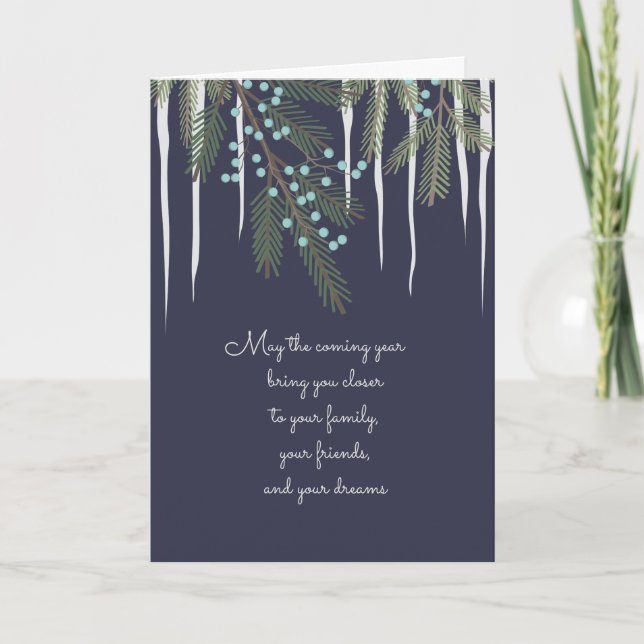 Heartkänd jul Illustrated Hälsning Helgkort (Framsida)