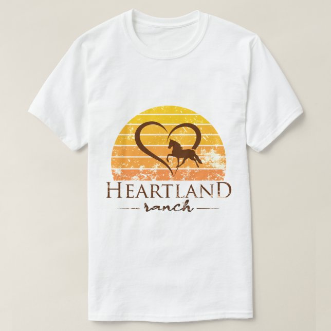 Heartland,Heartland Ranch,glitter Heartland,sunset T Shirt (Design framsida)