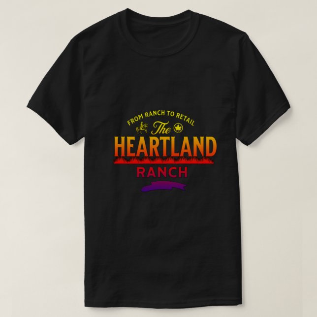 Heartland Ranch från ranch till detaljhandel T Shirt (Design framsida)