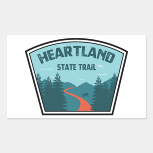 Heartland State Trail Rektangulärt Klistermärke