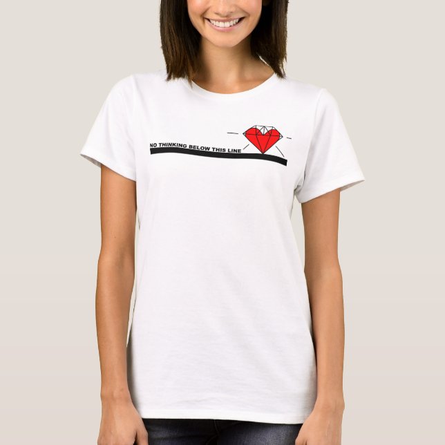 Heartline av vara besvärad t-shirt (Framsida)