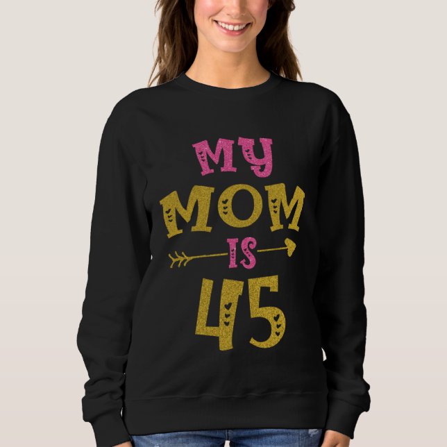 Hearts 45th Bday For Mom From Son Daughter T Shirt (Framsida)