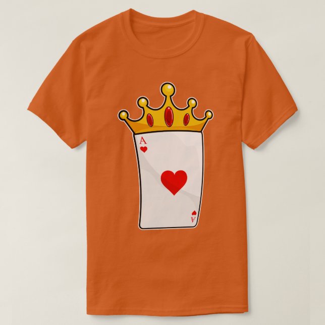 Hearts Ace med Krona T Shirt (Design framsida)
