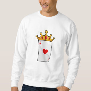 Hearts Ace med Queen Krona Lång Ärmad Tröja