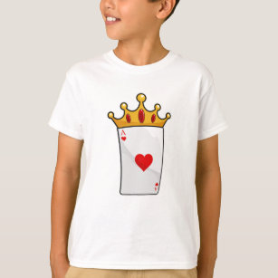 Hearts Ace med Queen Krona T Shirt