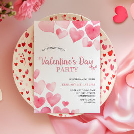 Hearts Alla hjärtans dag-inbjudan Inbjudningar