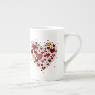 Hearts allover benporslin mugg