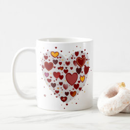 Hearts allover kaffemugg