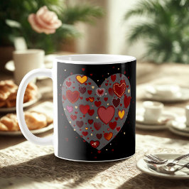 Hearts allover kaffemugg