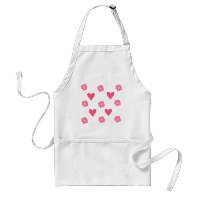 Hearts and Flowers Apron Förkläde (Framsidan)