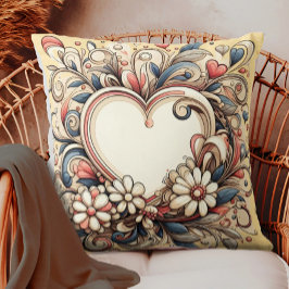 Hearts and Flowers Dekorativ kudde