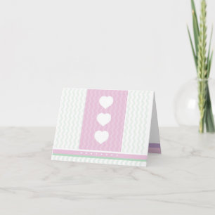 Hearts and Flowers Notecard - multipurpose Tack Kort