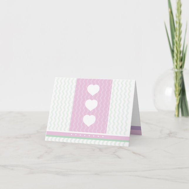 Hearts and Flowers Notecard - multipurpose Tack Kort (Framsida)