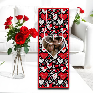 Hearts and Flowers Personlig Photo Valentine