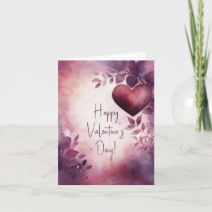 Hearts and Flowers Valentines Hälsning Kort