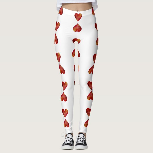 Hearts Anpassningsbar Leggings (Framsida)