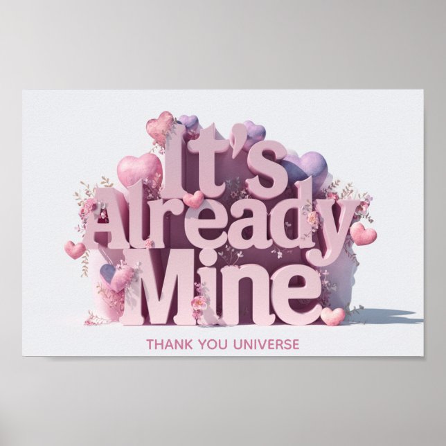 *~* Hearts Ap85 Law of Attraktion Manifesting Poster (Framsidan)