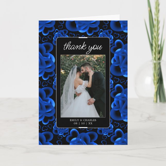 Hearts Aully Bröllop Tack Kort (Framsida)