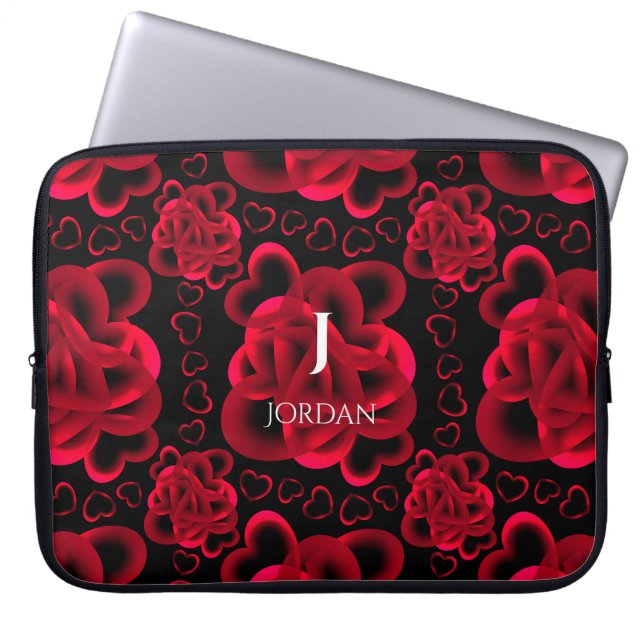 Hearts Aully Mönster Laptop Fodral (Framsidan)