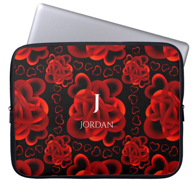 Hearts Aully Mönster Laptop Fodral (Framsidan)