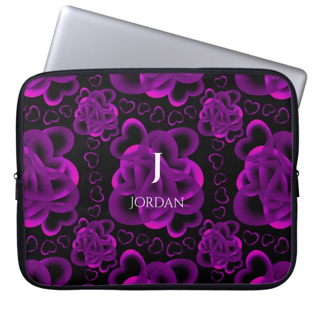 Hearts Aully Mönster Laptop Fodral (Framsidan)