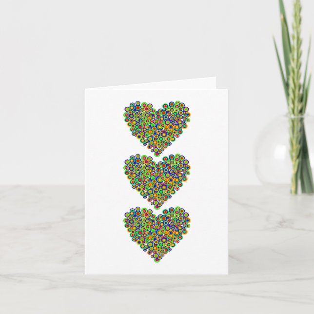 Hearts Avery notecards Kort (Framsida)