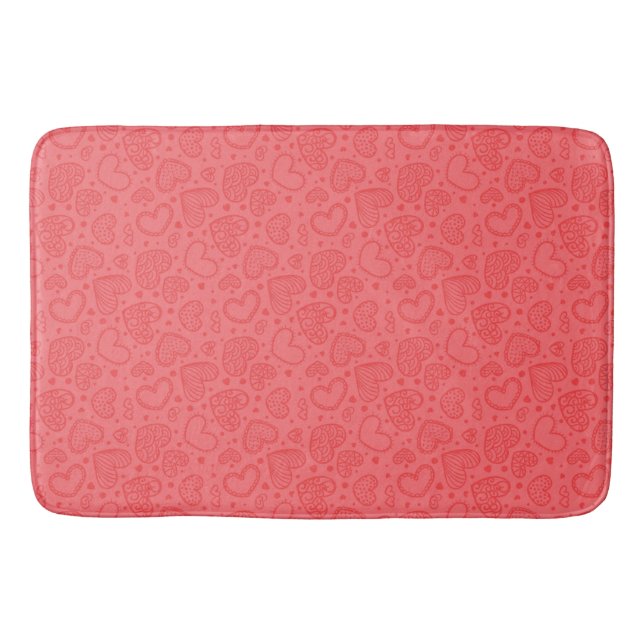 Hearts Bath Mat - Kärlek Badrumsmatta (Framsidan)