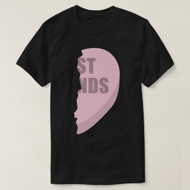 Hearts Best Friend TsMatching BFF-utmatningsetiket T Shirt (Design framsida)