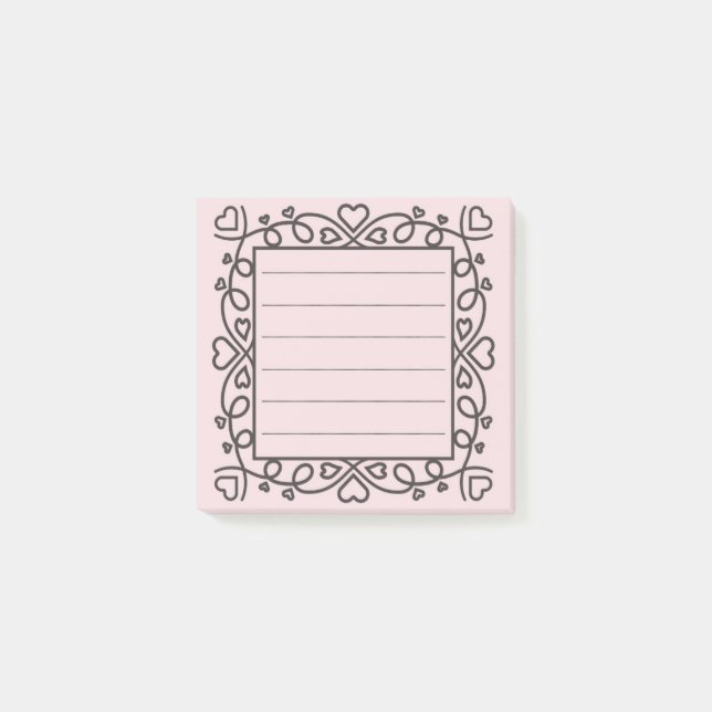 Hearts Border  Post-it Block (Framsida)