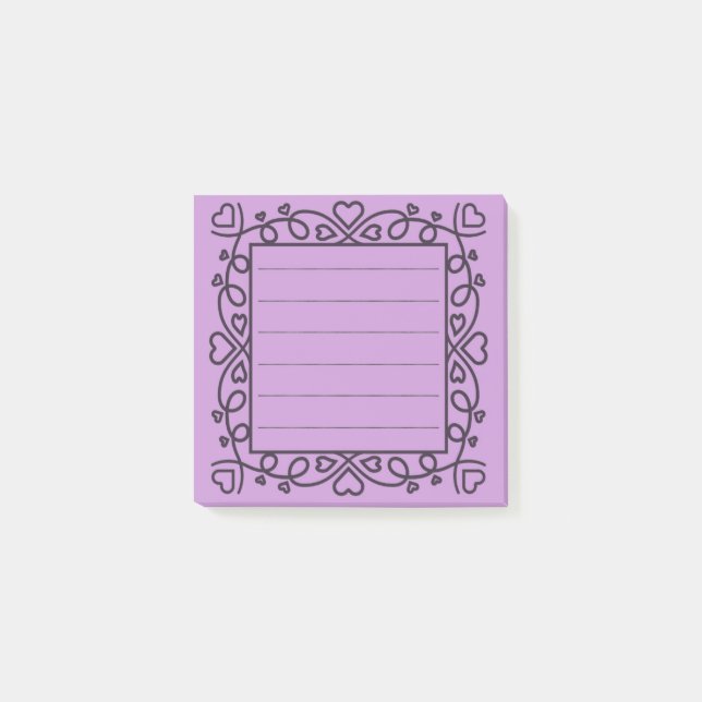 Hearts Border  Post-it Block (Framsida)