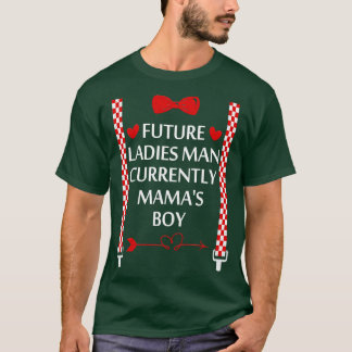 Hearts Bow Tie Suspenders Valentines day Boys Gift T Shirt