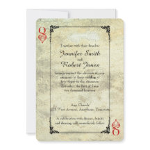 Hearts bröllopsinbjudan