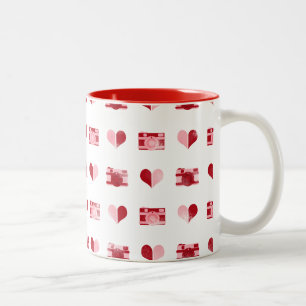 "Hearts & Cameras" Mugg