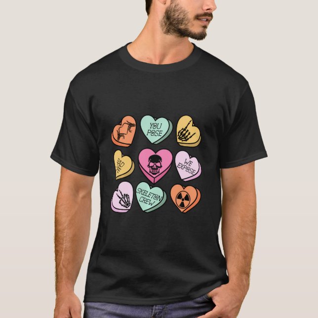Hearts Candy Radiology Rad Tech Valentines day Rad T Shirt (Framsida)