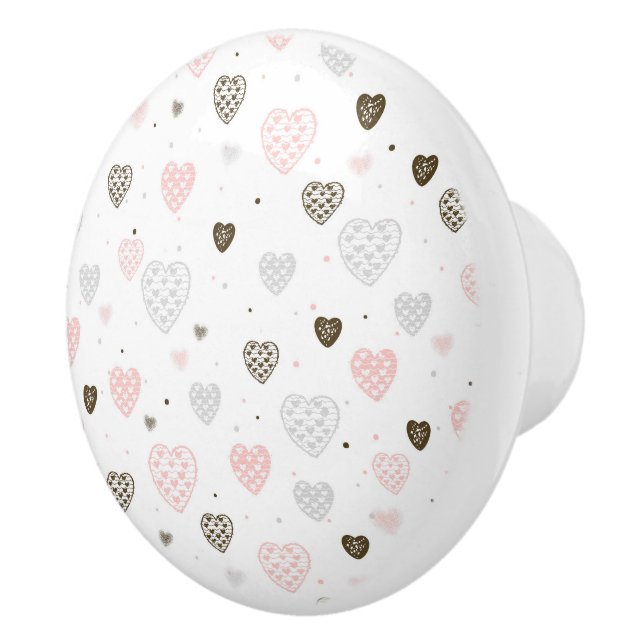 Hearts Ceramic Knob Knopp (Höger)