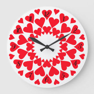 Hearts Clock Stor Klocka
