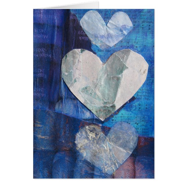 Hearts Collage Hälsningskort (Framsidan)