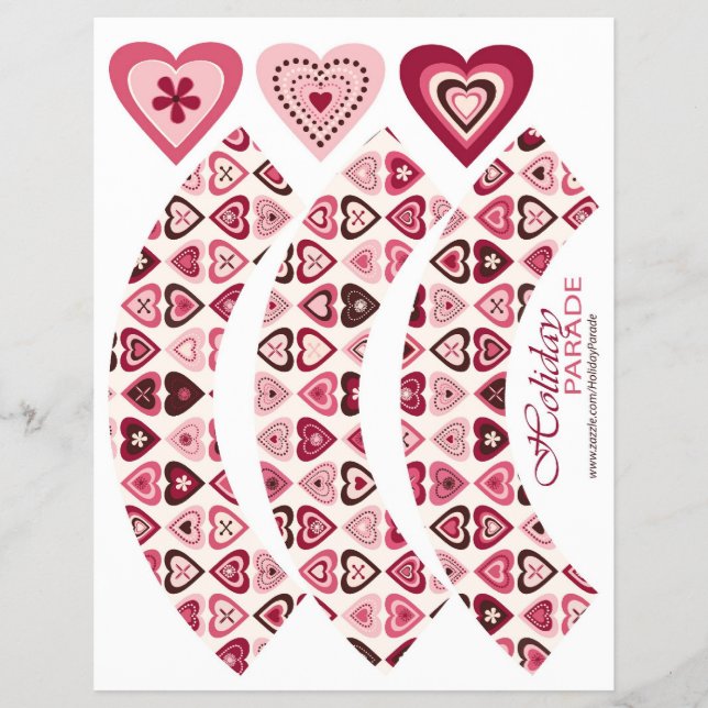 Hearts Confection Cupkaka Wrapper Reklamblad (Framsidan)