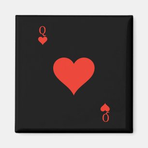 Hearts Costume Deck of Cards Spelkort Magnet