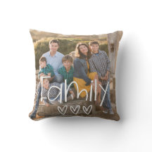 Hearts Dekorativ kudde för Avslappnad av familjefo